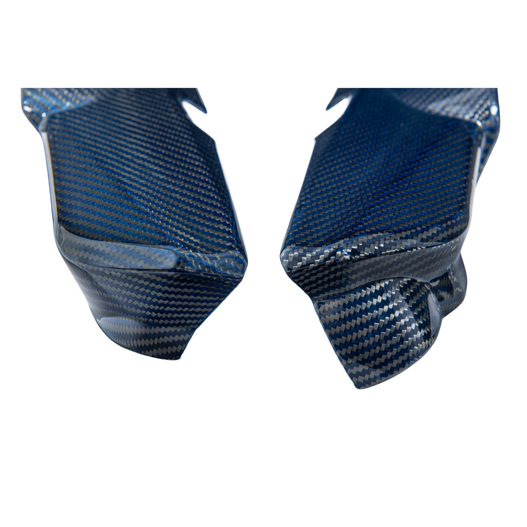 2025-Present Corvette C8 ZR1 | Blue Dry Carbon Fiber Engine Covers (2 Pieces)