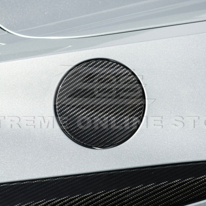 2020-Up Corvette C8 | DRY CARBON FIBER Side Fender Fuel Tank Gas Lid Cover