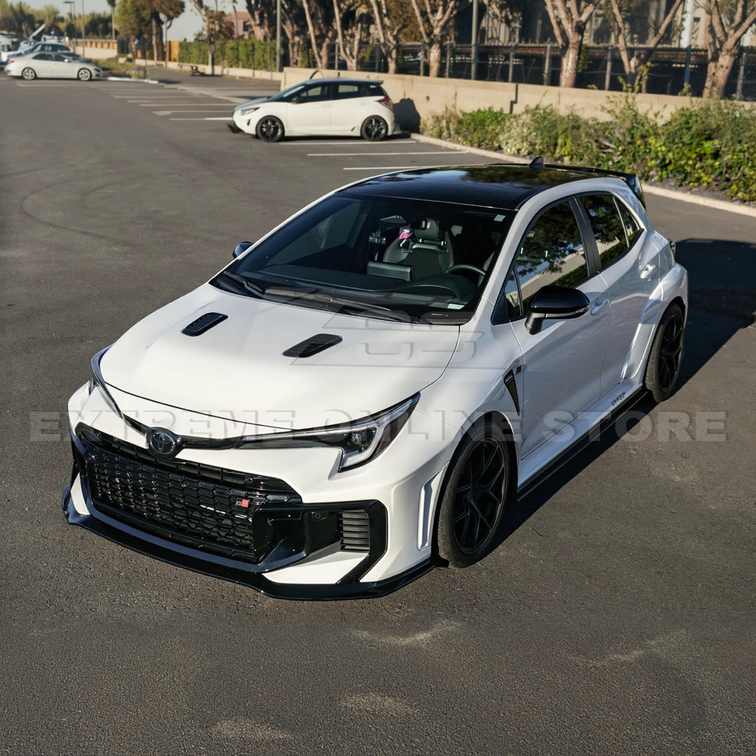 2025-Up Toyota GR Corolla Glossy Black Front Lip Side Skirts Rear Wing Spoiler