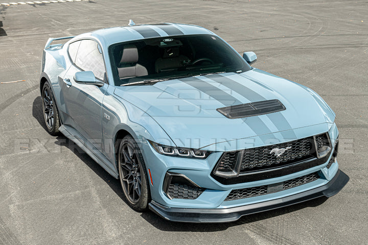 2024+ Ford Mustang GT DRY CARBON FIBER Front Side Grille Inserts