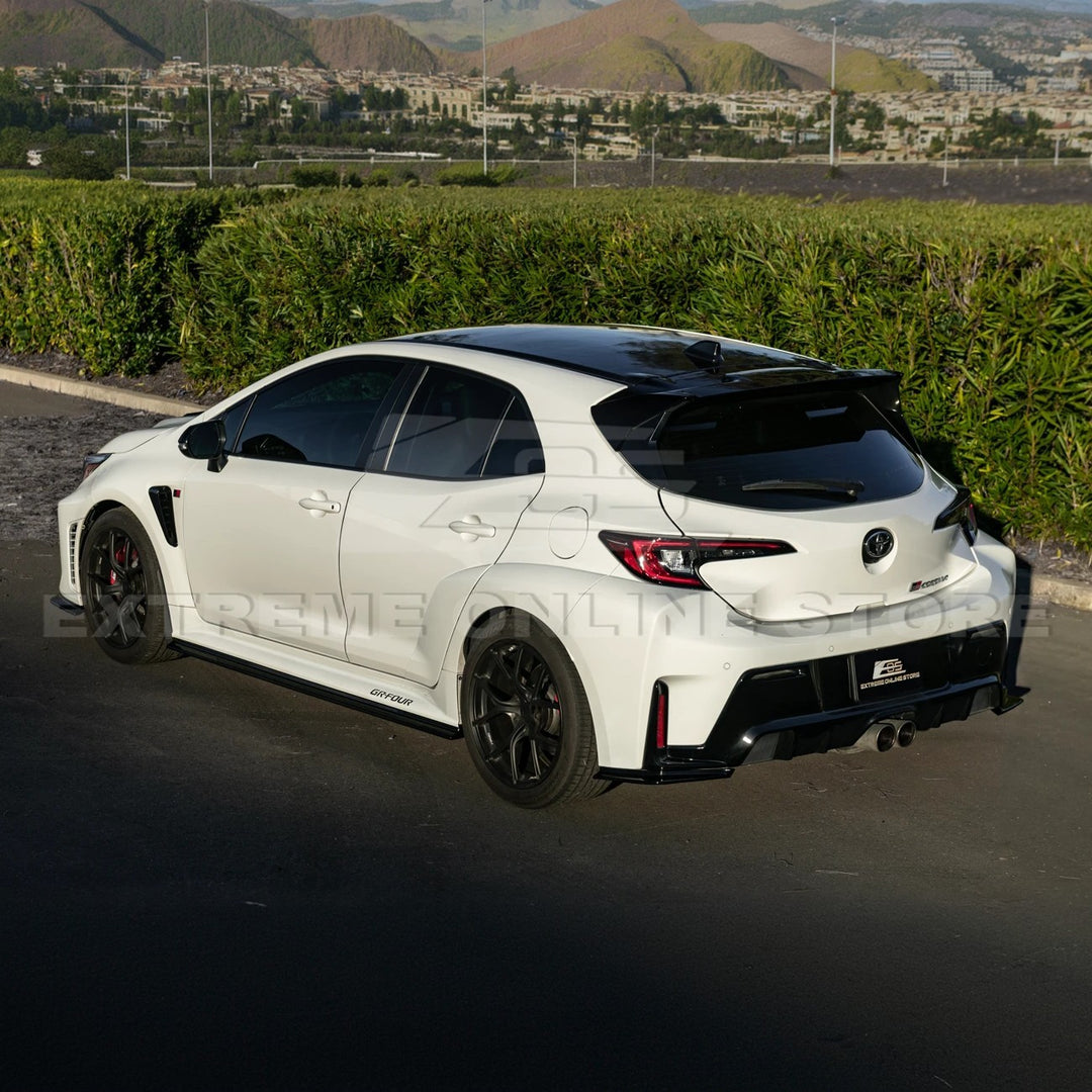 2025-Up Toyota GR Corolla Glossy Black Front Lip Side Skirts Rear Wing Spoiler