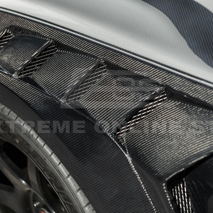 2018-23 Ford Mustang S550 | GTD Style Primed Black Front Side Vented Fenders