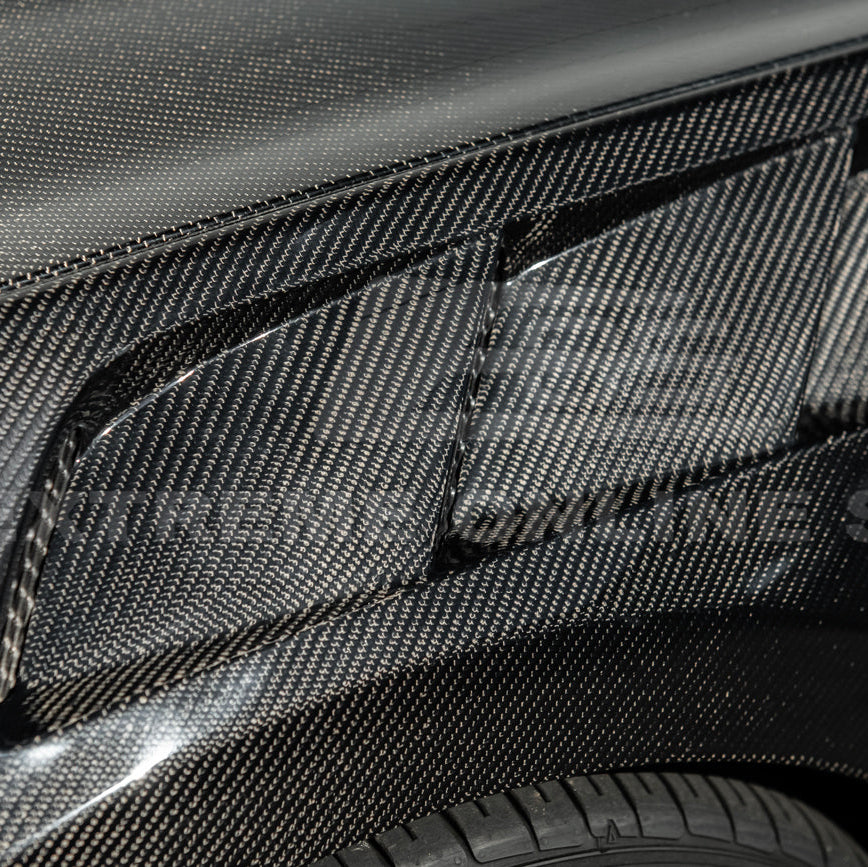 2018-23 Ford Mustang S550 | GTD Style Primed Black Front Side Vented Fenders