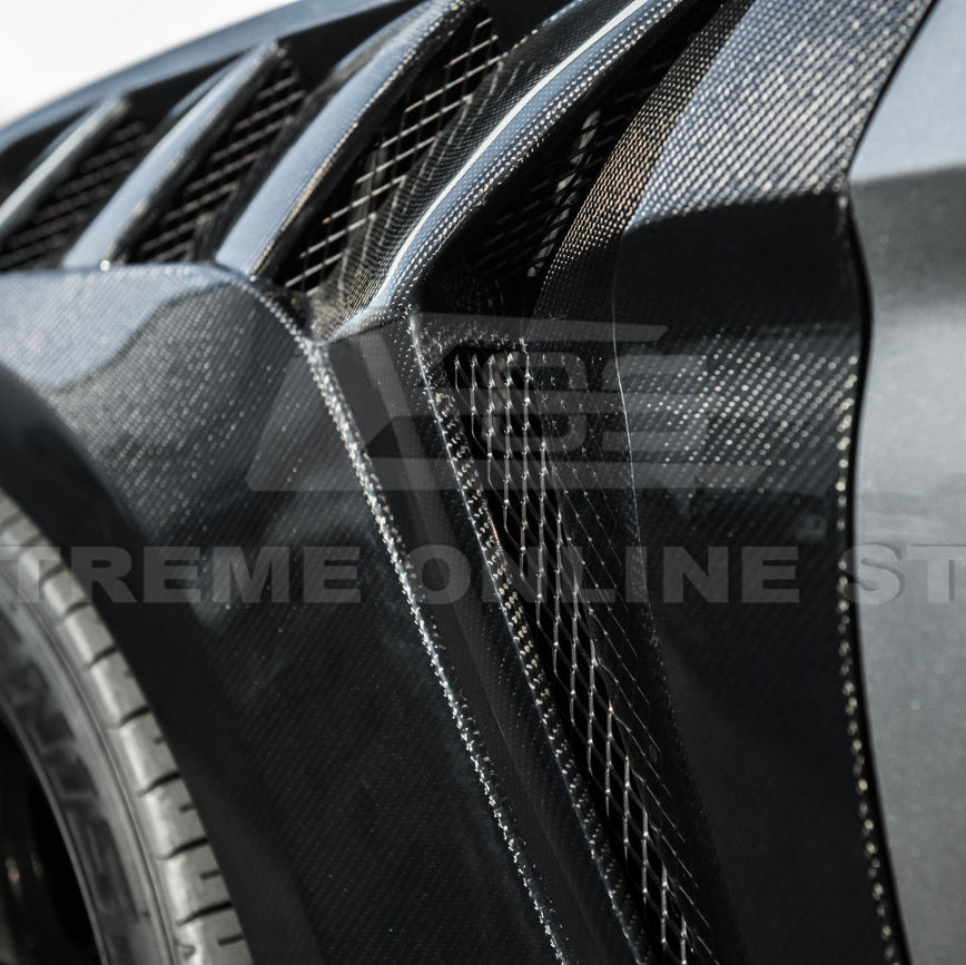 2018-23 Ford Mustang S550 | GTD Style Primed Black Front Side Vented Fenders