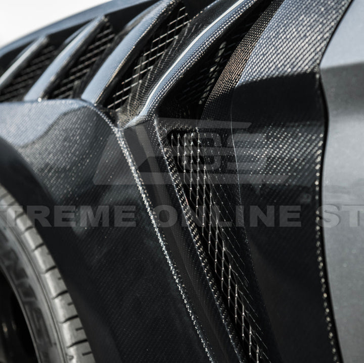 2018-23 Ford Mustang S550 | GTD Style Primed Black Front Side Vented Fenders