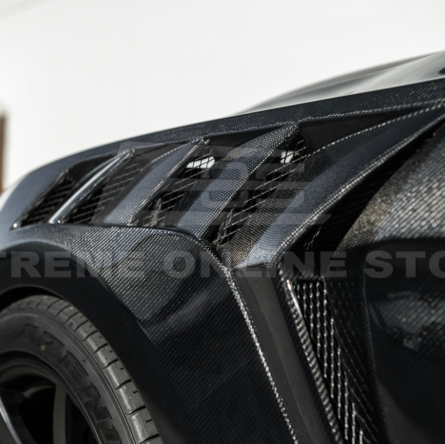 2018-23 Ford Mustang S550 | GTD Style Primed Black Front Side Vented Fenders