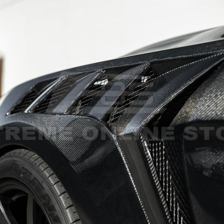 2018-23 Ford Mustang S550 | GTD Style Primed Black Front Side Vented Fenders