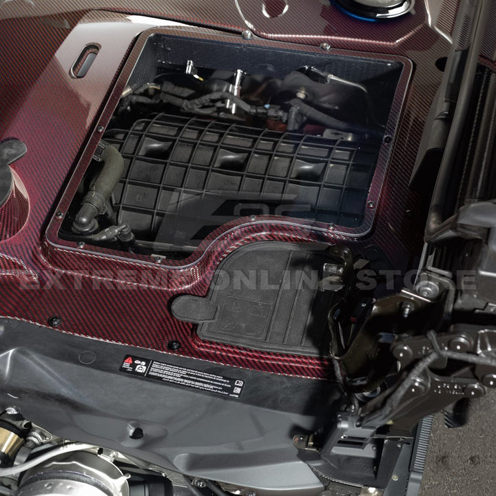 Corvette C8 HTC DRY Carbon Fiber Engine Bay Panel Cover