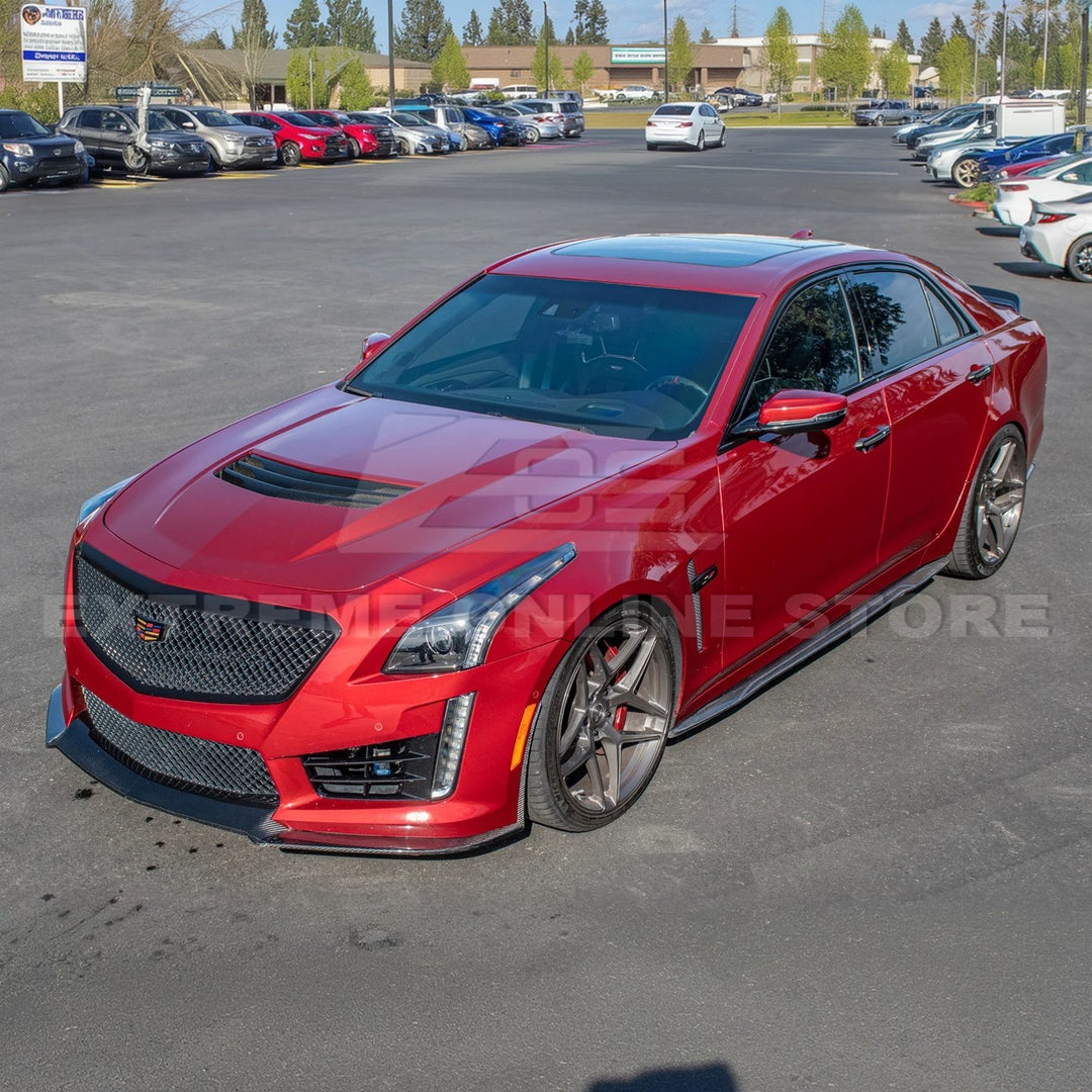 2016-19 Cadillac CTS-V Front Splitter &amp; Side Wheel