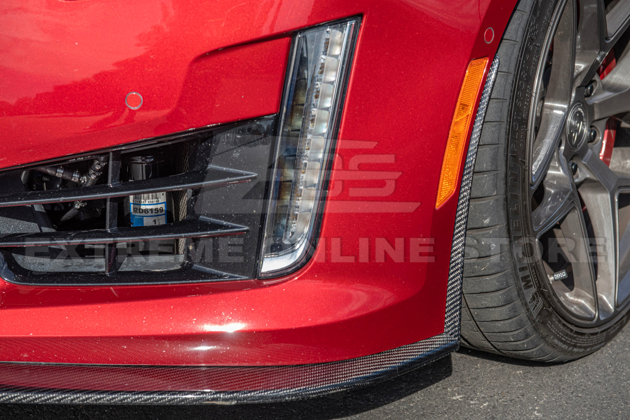 2016-19 Cadillac CTS-V Carbon Fiber Front Splitter & Side Wheel