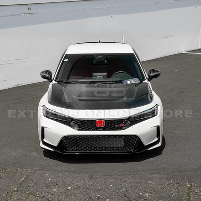 2023-Up Honda Civic Type-R Carbon Fiber Front Vented Bumper Hood Cover