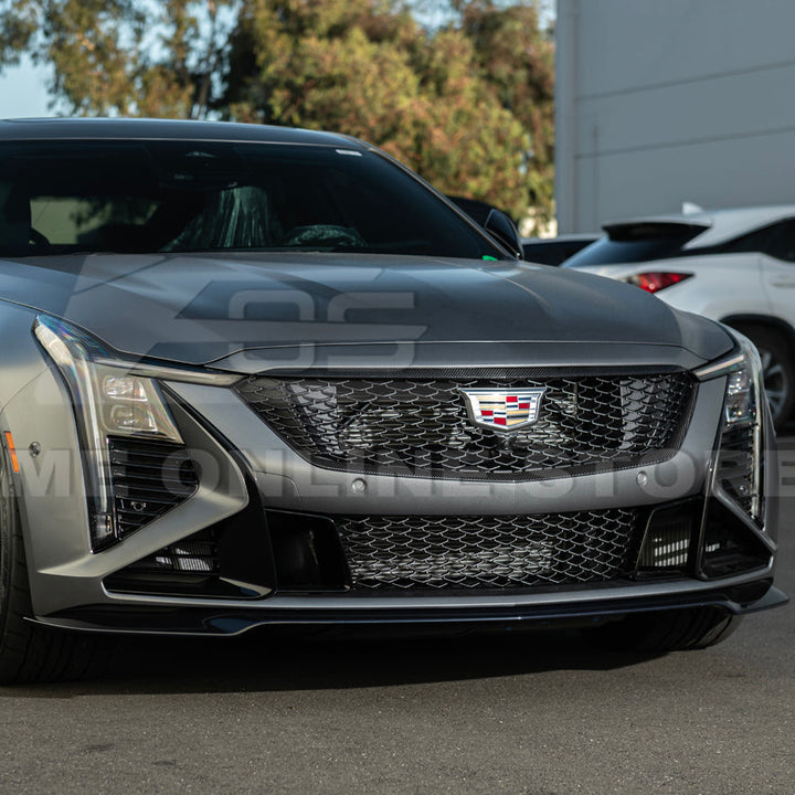 2025-Up Cadillac CT5-V Blackwing DRY CARBON FIBER Front Upper &amp; Lower Grille Trim