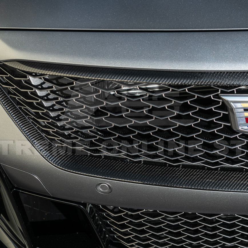 2025-Up Cadillac CT5-V Blackwing | DRY CARBON FIBER Front Upper Grille Trim Insert