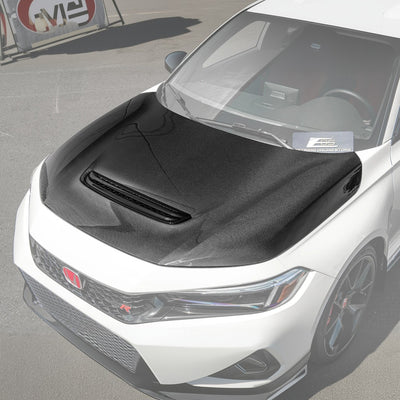 2023-Up Honda Civic Type-R Carbon Fiber Front Vented Bumper Hood Cover