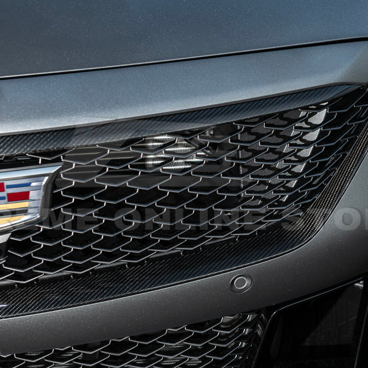 2025-Up Cadillac CT5-V Blackwing | DRY CARBON FIBER Front Upper Grille Trim Insert