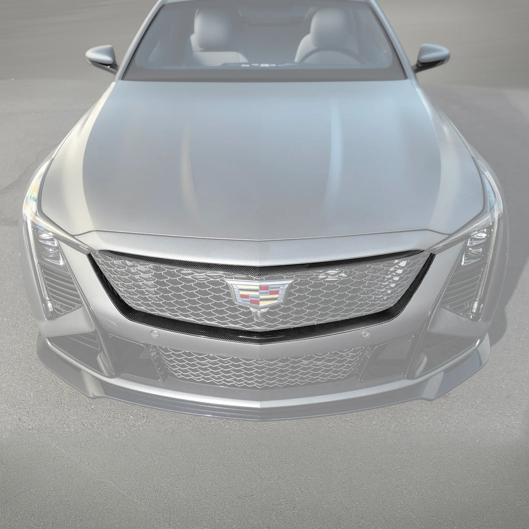 2025-Up Cadillac CT5-V Blackwing DRY CARBON FIBER Front Upper &amp; Lower Grille Trim