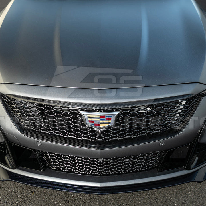 2025-Up Cadillac CT5-V Blackwing | DRY CARBON FIBER Front Upper Grille Trim Insert