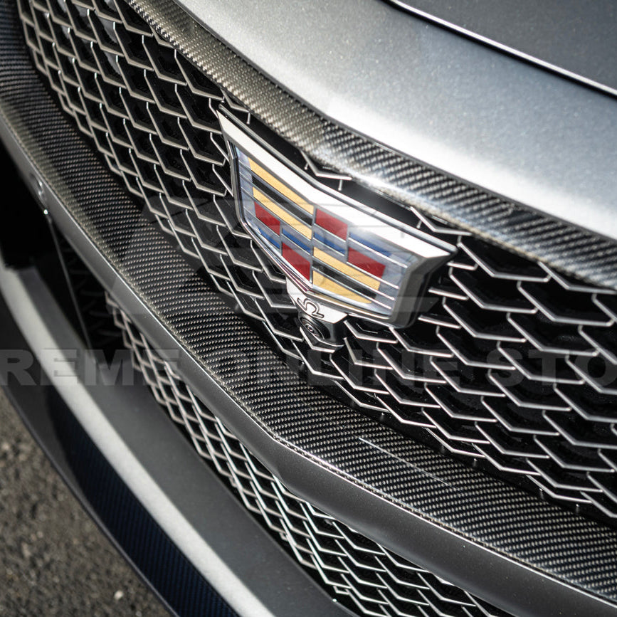 2025-Up Cadillac CT5-V Blackwing DRY CARBON FIBER Front Upper &amp; Lower Grille Trim