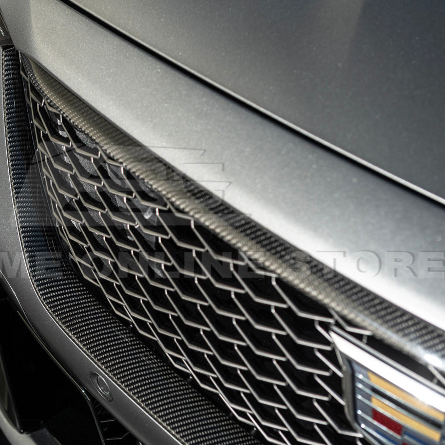 2025-Up Cadillac CT5-V Blackwing DRY CARBON FIBER Front Upper &amp; Lower Grille Trim