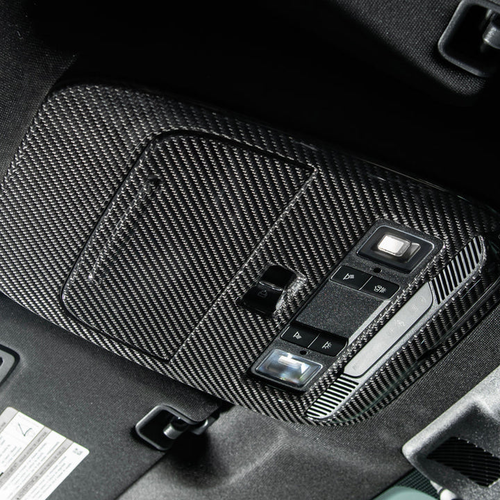2021-Up Ford F-150 Dry Carbon Fiber Overhead Console Front Map Lamp Frame Panel