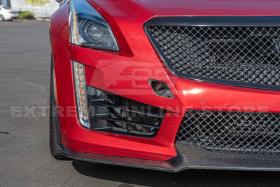 2016-19 Cadillac CTS-V Carbon Fiber Front Splitter Side Wheel Arch