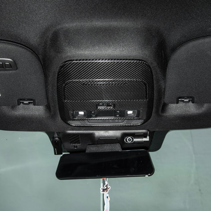 2021-Up Ford F-150 Dry Carbon Fiber Overhead Console Front Map Lamp Frame Panel