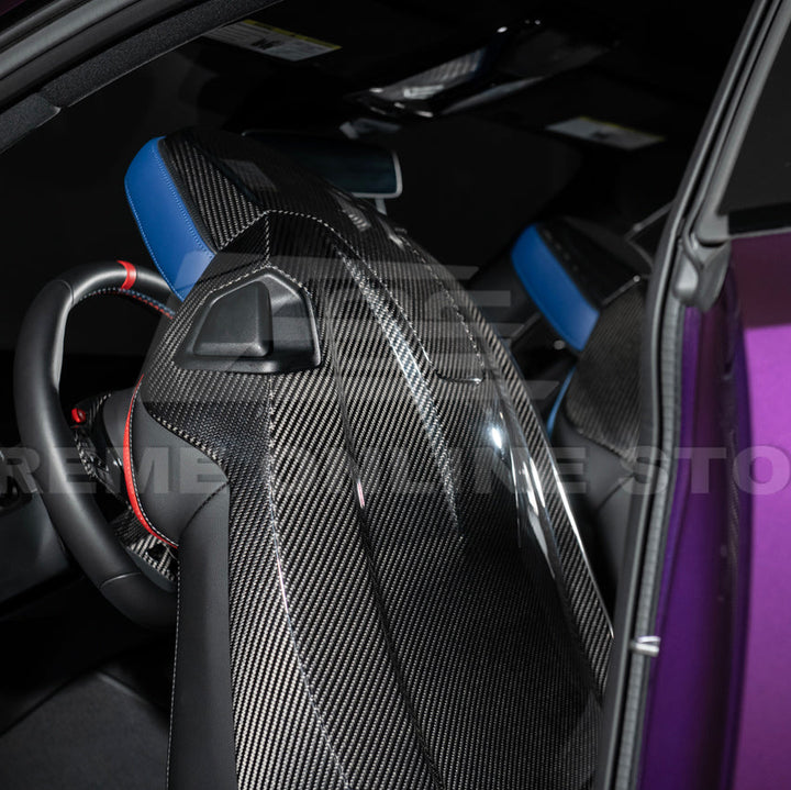 BMW G87 G82 M2 M4 Dry CARBON FIBER Tape-On Full Seat Back Cover Pair