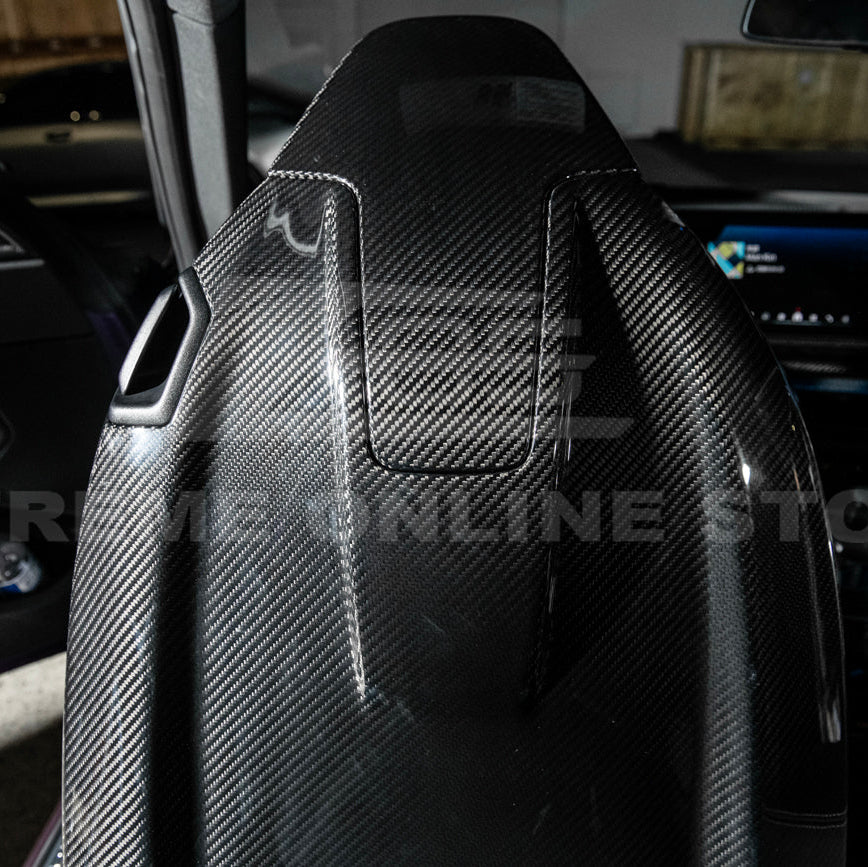 BMW G87 G80 G82 M2 M3 M4 S58 | Dry CARBON FIBER Tape-On Headrest Cover Pair