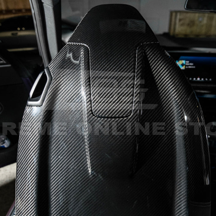 BMW G87 G80 G82 M2 M3 M4 S58 | Dry CARBON FIBER Tape-On Headrest Cover Pair