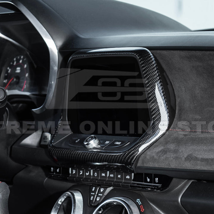2019-24 Camaro Dash Radio Dry Carbon Fiber Trim Cover