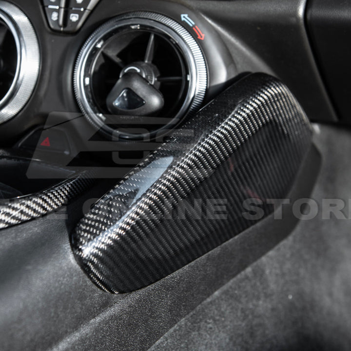 2019-24 Camaro Dry Carbon Fiber Front Side Knee Pad Panel Cover Pair