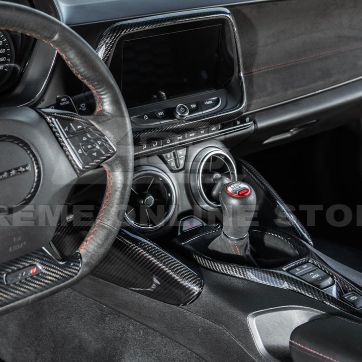 2019-24 Camaro Dry Carbon Fiber Front Side Knee Pad Panel Cover Pair