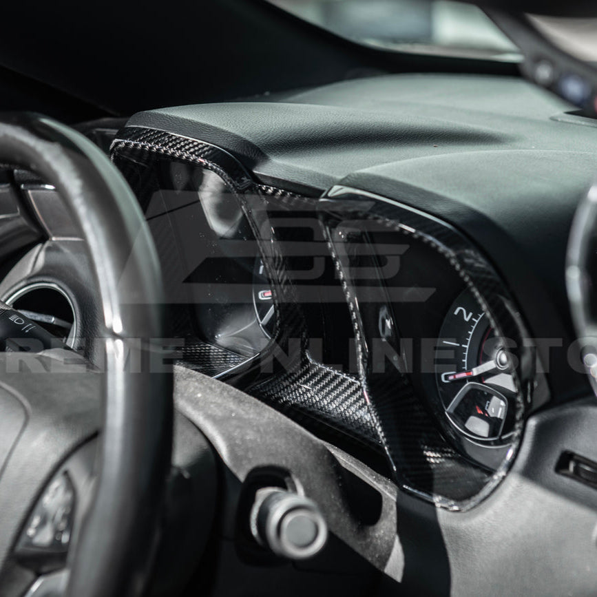 2010-15 Chevrolet Camaro Dry Carbon Fiber Dashboard Cluster Trim Cover