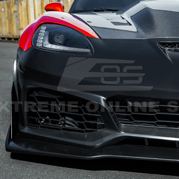 2005-13 Corvette C6 Z06 | C7 ZR1 Style Primed Front Bumper Replacement Cover