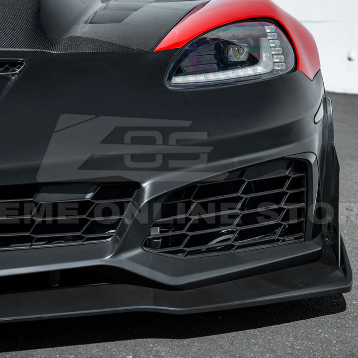 2005-13 Corvette C6 Z06 | C7 ZR1 Style Primed Front Bumper Replacement Cover