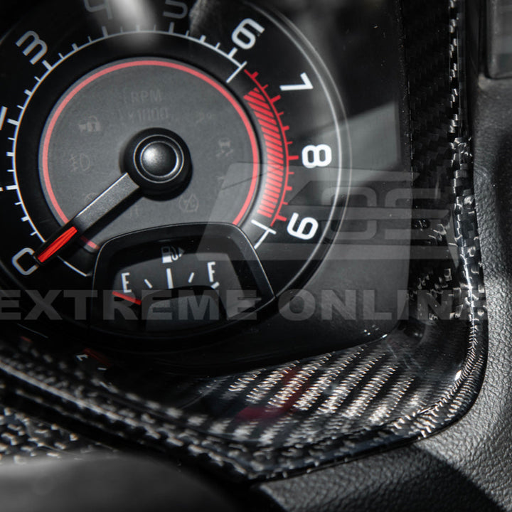2010-15 Chevrolet Camaro Dry Carbon Fiber Dashboard Cluster Trim Cover