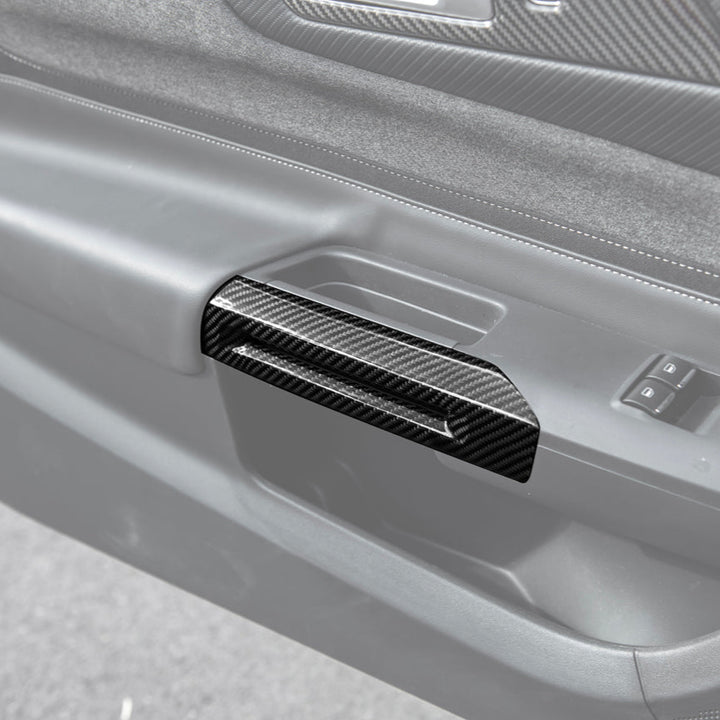 2015-Up Ford Mustang DRY CARBON FIBER Side Door Armrest Panel Trim Cover
