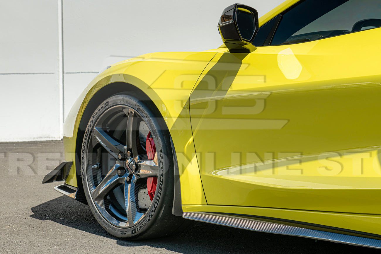 Faldones Laterales De Fibra De Carbono Auténtica Para Chevrolet
