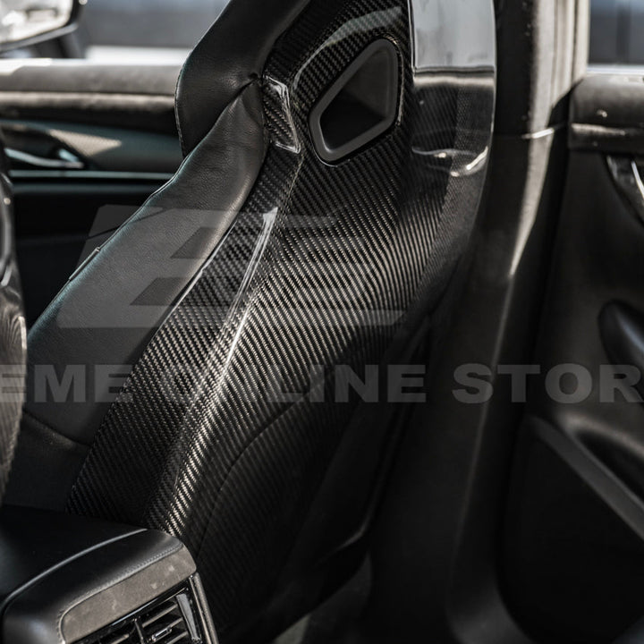 2016-19 CTS-V | ATS-V Dry CARBON FIBER Seat Back Cover