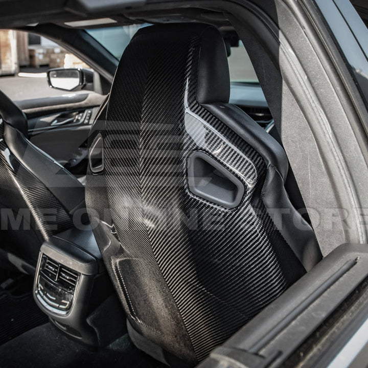 2016-19 CTS-V | ATS-V Dry CARBON FIBER Seat Back Cover