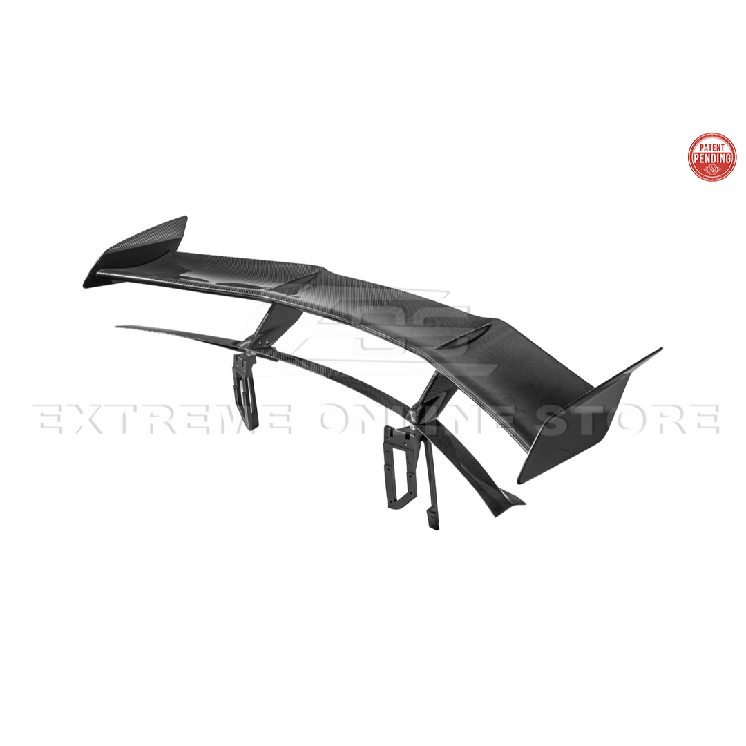 Corvette C8 ZR1 Style DRY CARBON FIBER Rear High Wing Spoiler Bracket