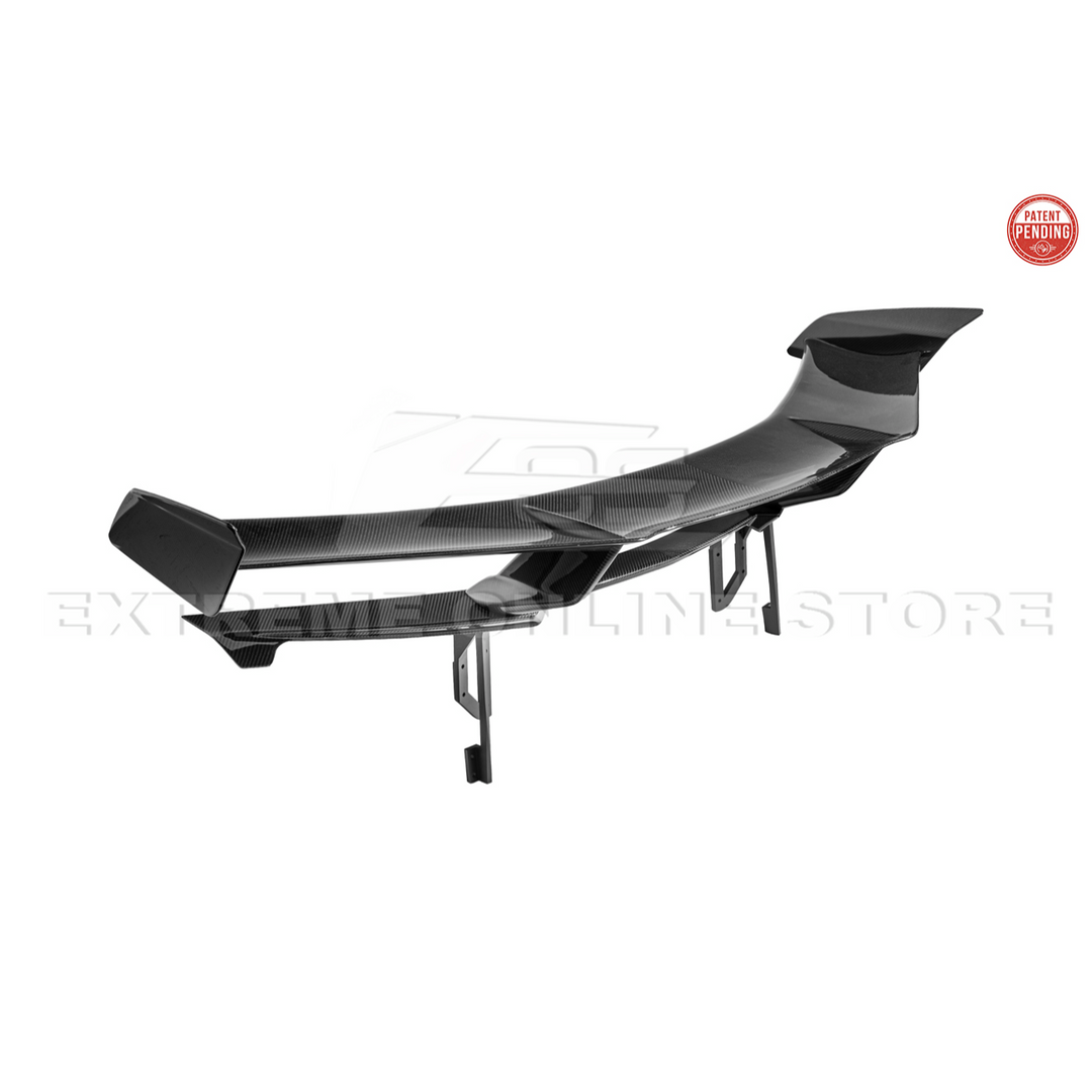 Corvette C8 ZR1 Style DRY CARBON FIBER Rear High Wing Spoiler Bracket