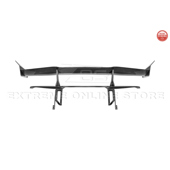 Corvette C8 ZR1 Style DRY CARBON FIBER Rear High Wing Spoiler Bracket