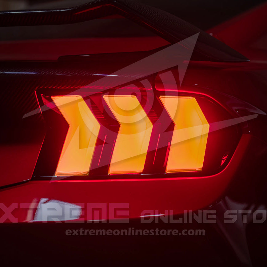2024-Up Ford Mustang S650 EURO Sequential Signal LED Clear Rear Taillights