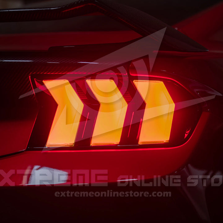 2024-Up Ford Mustang S650 EURO Sequential Signal LED Clear Rear Taillights