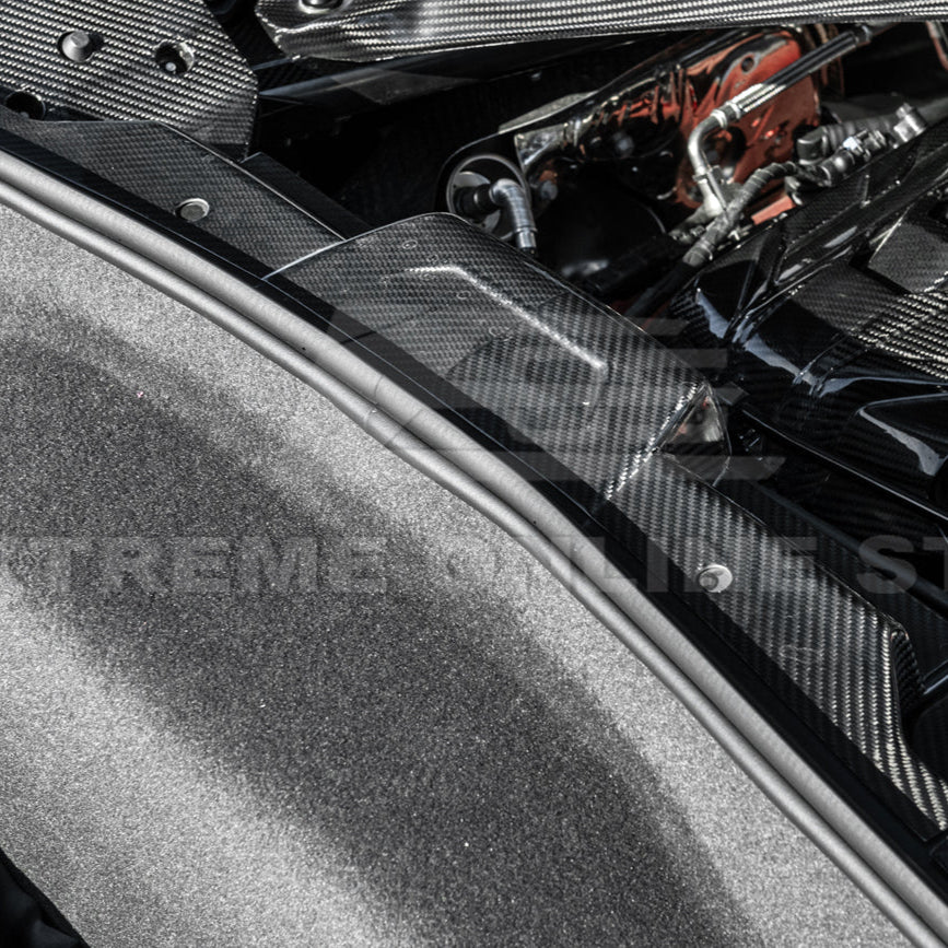Corvette C8 DRY CARBON FIBER Coupe Engine Bay Panel Cover (3-Pieces Version)