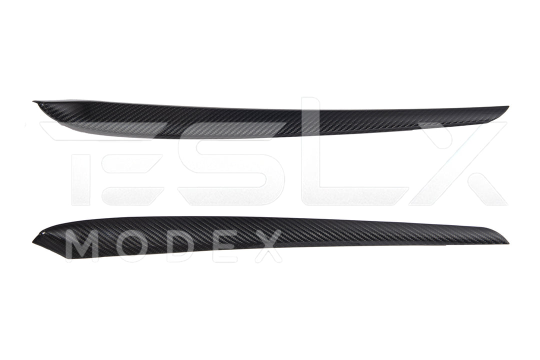 2020-23 Tesla Model 3 &amp; 20-24 Y Carbon Fiber Interior Door Trim Panel Cover