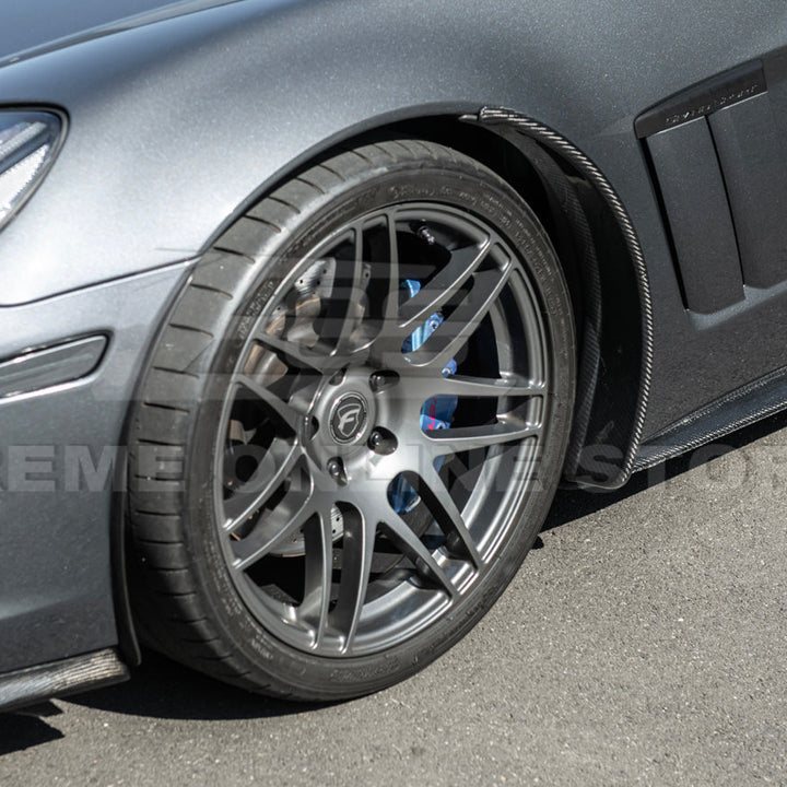 2005-13 Corvette C6 Z06 ZR1 Extended DRY CARBON FIBER Front Splash Guard Mud Flaps