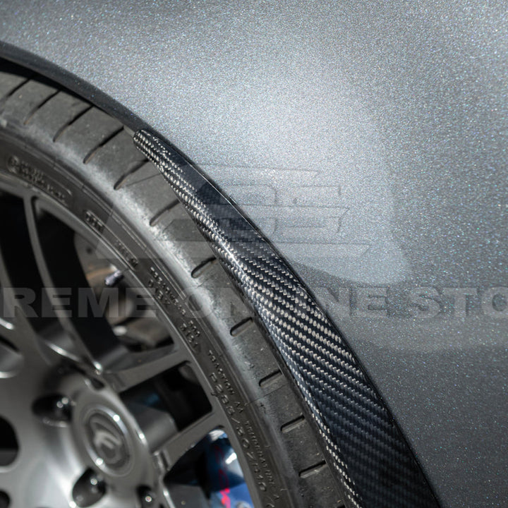 2005-13 Corvette C6 Z06 ZR1 Extended DRY CARBON FIBER Front Splash Guard Mud Flaps