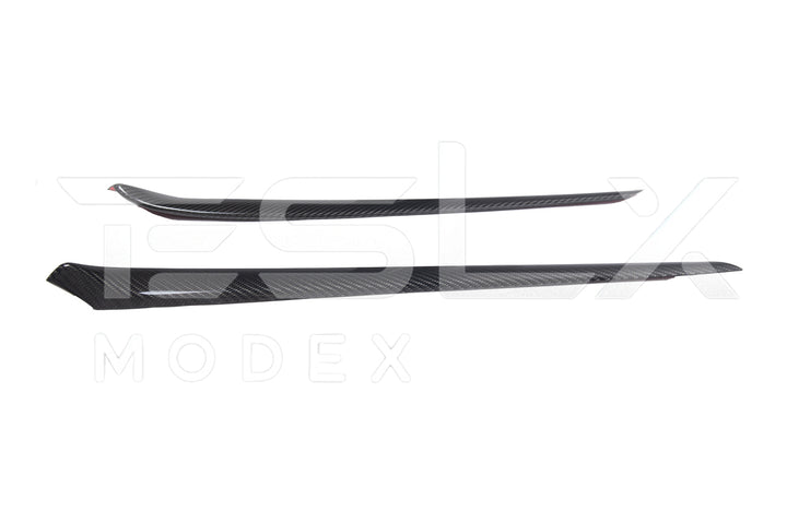 2020-23 Tesla Model 3 &amp; 20-24 Y Carbon Fiber Interior Door Trim Panel Cover